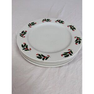 Alco Industries Holly and Berry 10" Dinner Plate set of 4